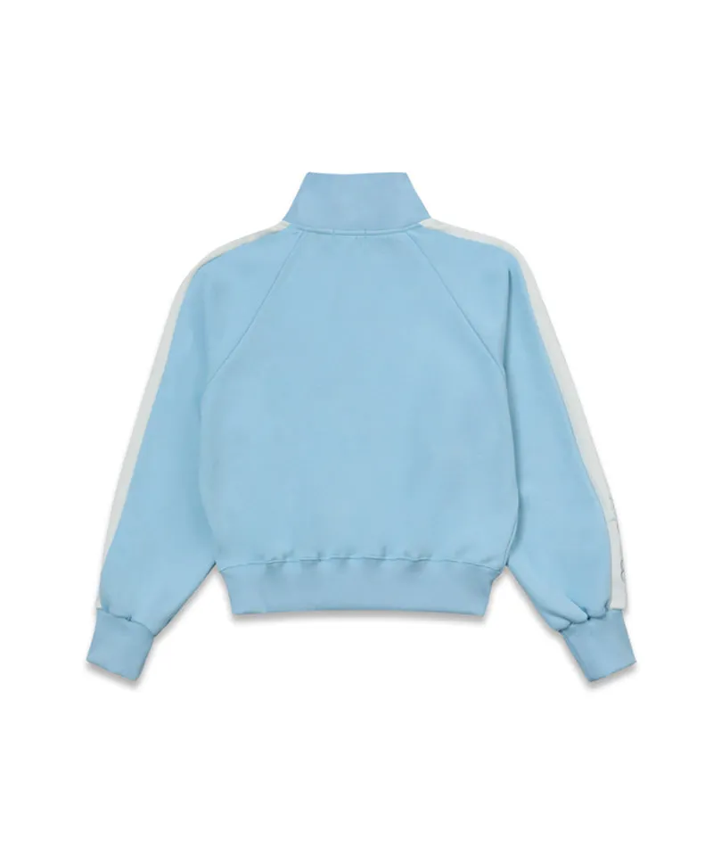 MACKY Golf: Karina Colored Zip-Up Sweat Shirt - Sky Blue