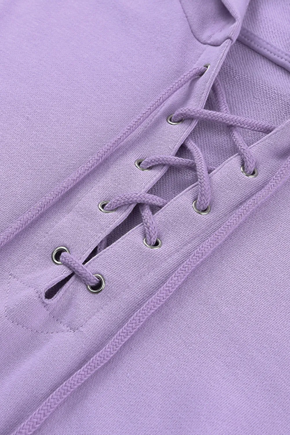 Macy Lace-Up Dropped Shoulder Hoodie
