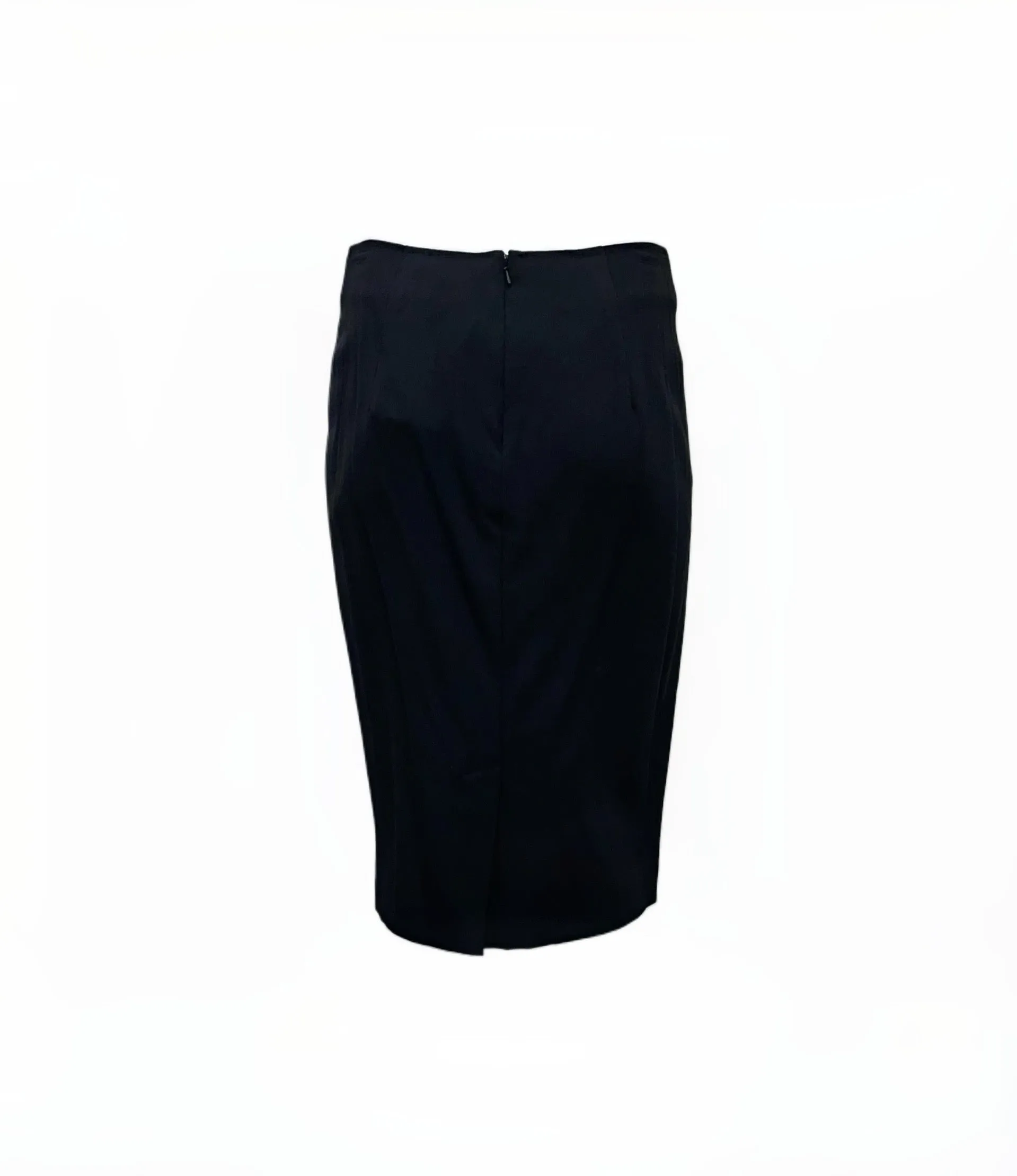 Max Mara Women's Black Giano Streight Midi Skirt NWT