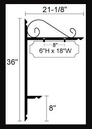 Metal Garden/Yard Sign with 36" Stake Personalized 18x6
