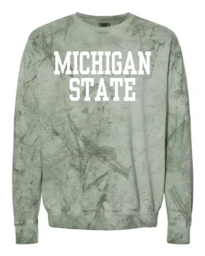 Michigan State University Spartans Comfort Colors Colorblast Crewneck Sweatshirt