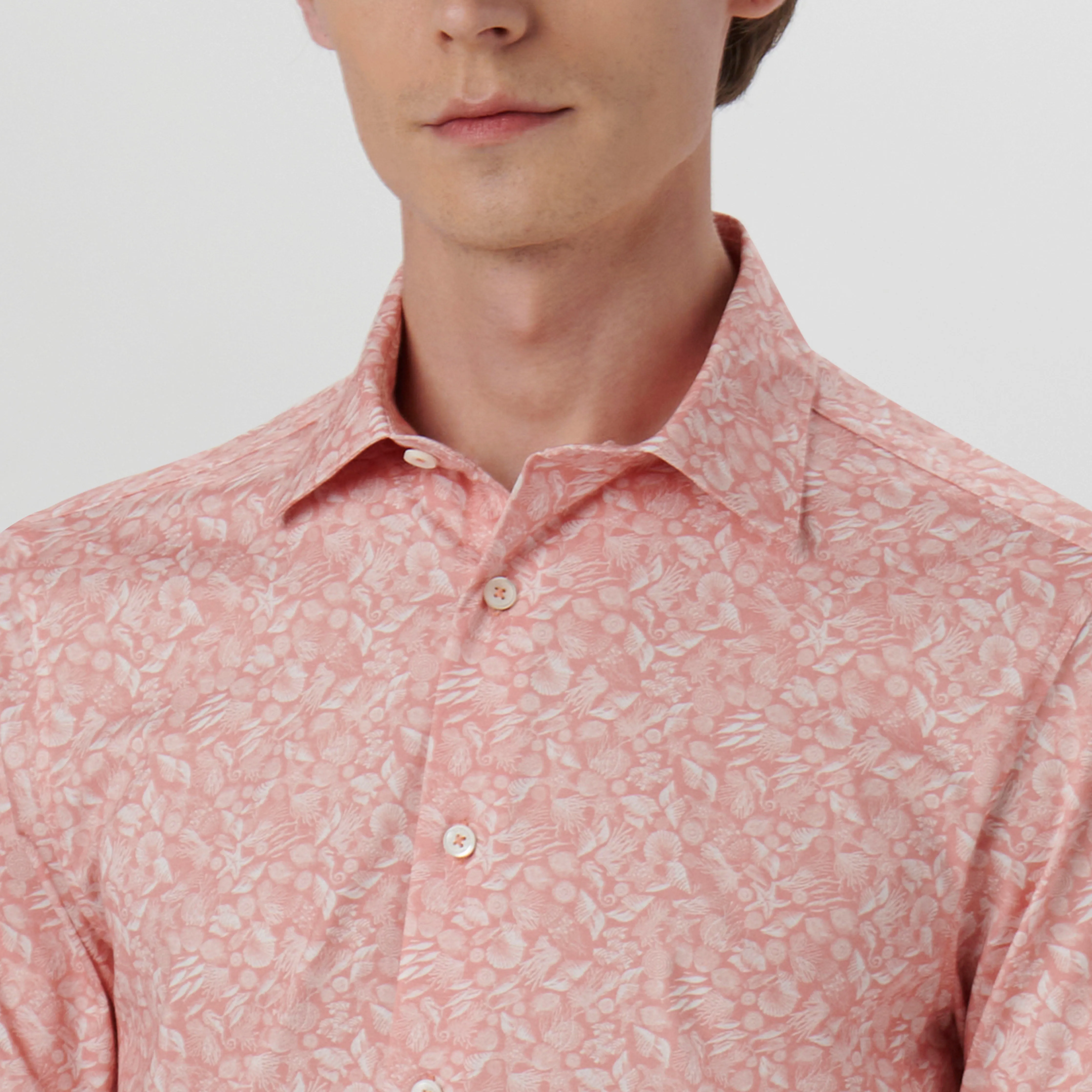 Miles Fish Print OoohCotton Short Sleeve Shirt