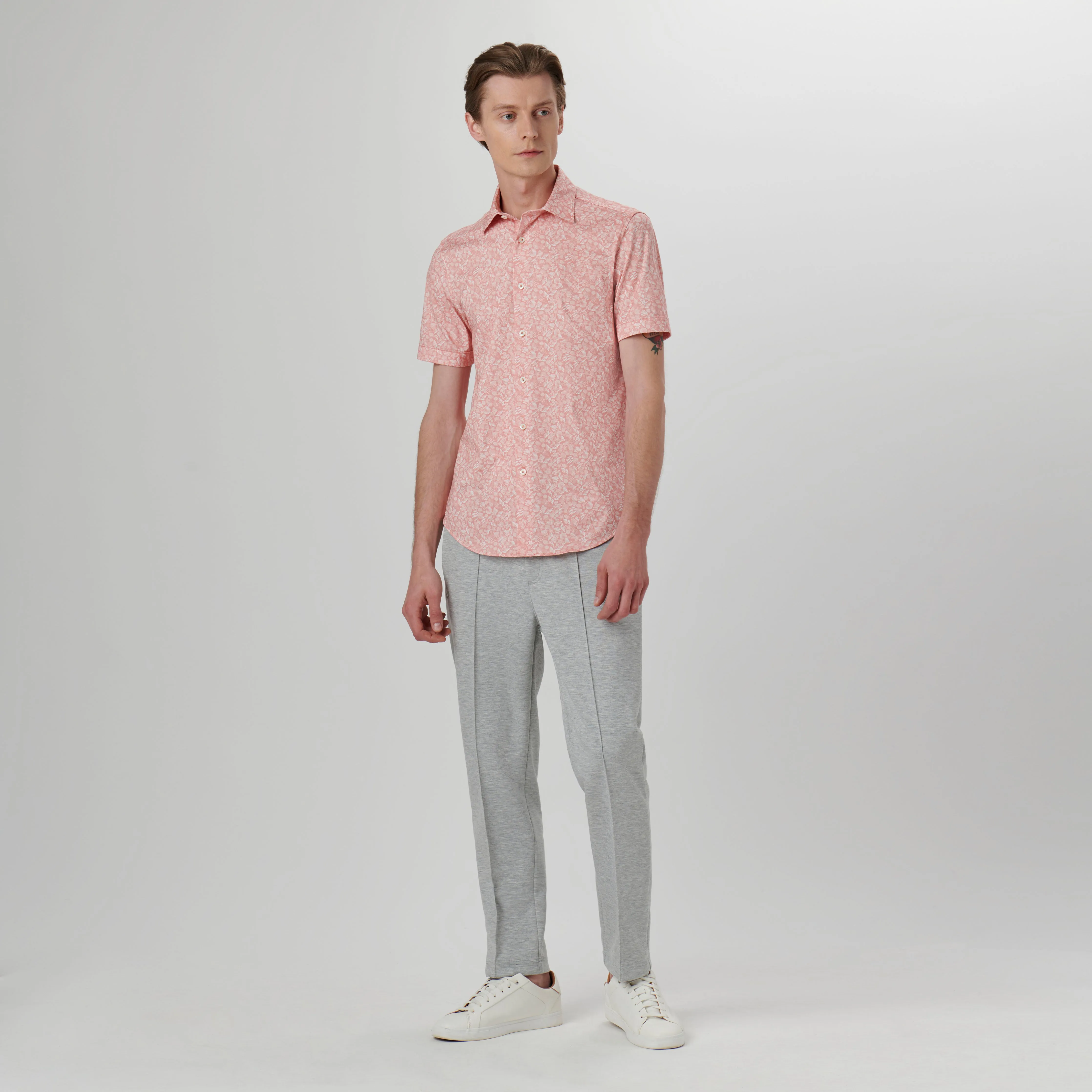 Miles Fish Print OoohCotton Short Sleeve Shirt