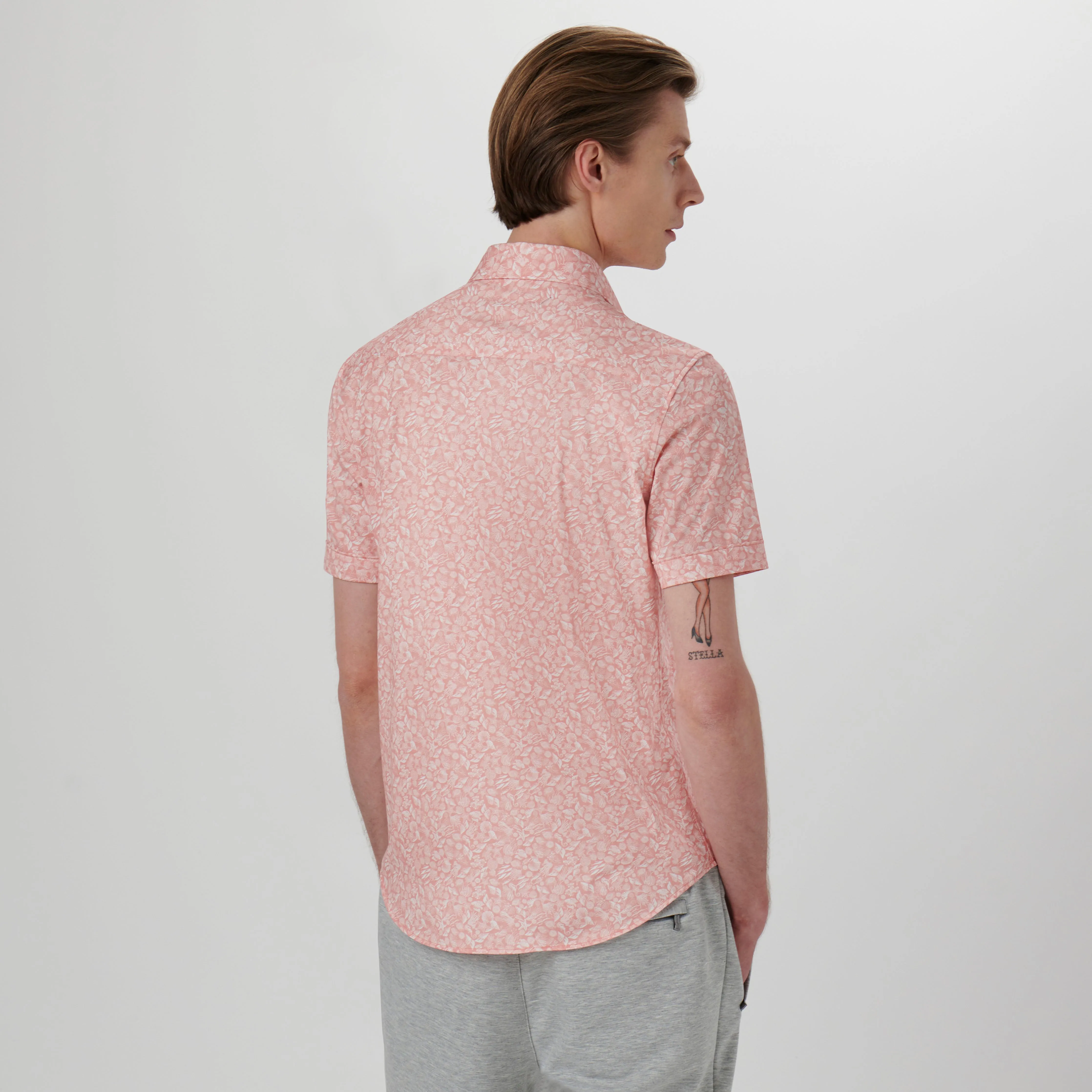 Miles Fish Print OoohCotton Short Sleeve Shirt