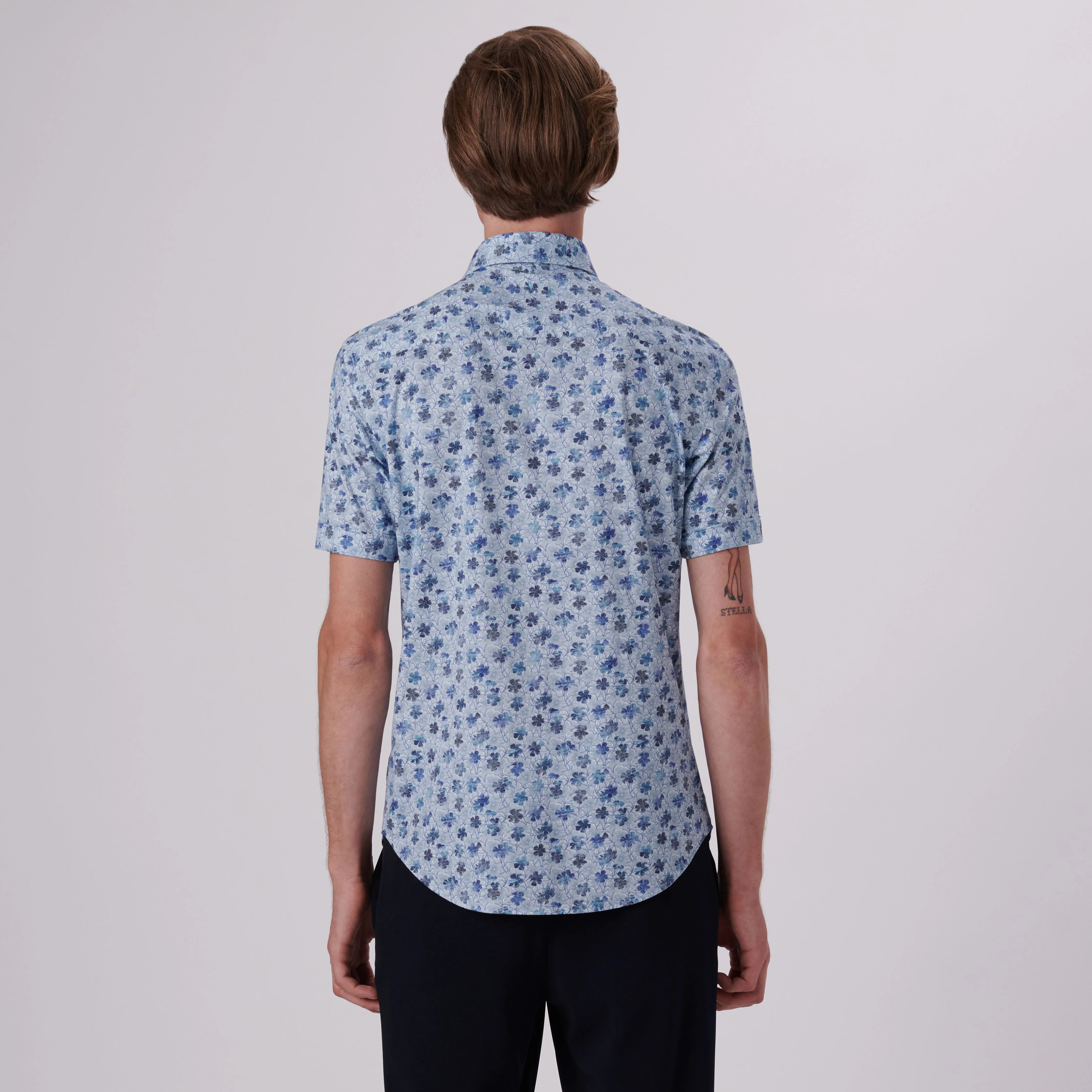 Miles Floral Print OoohCotton Short Sleeve Shirt