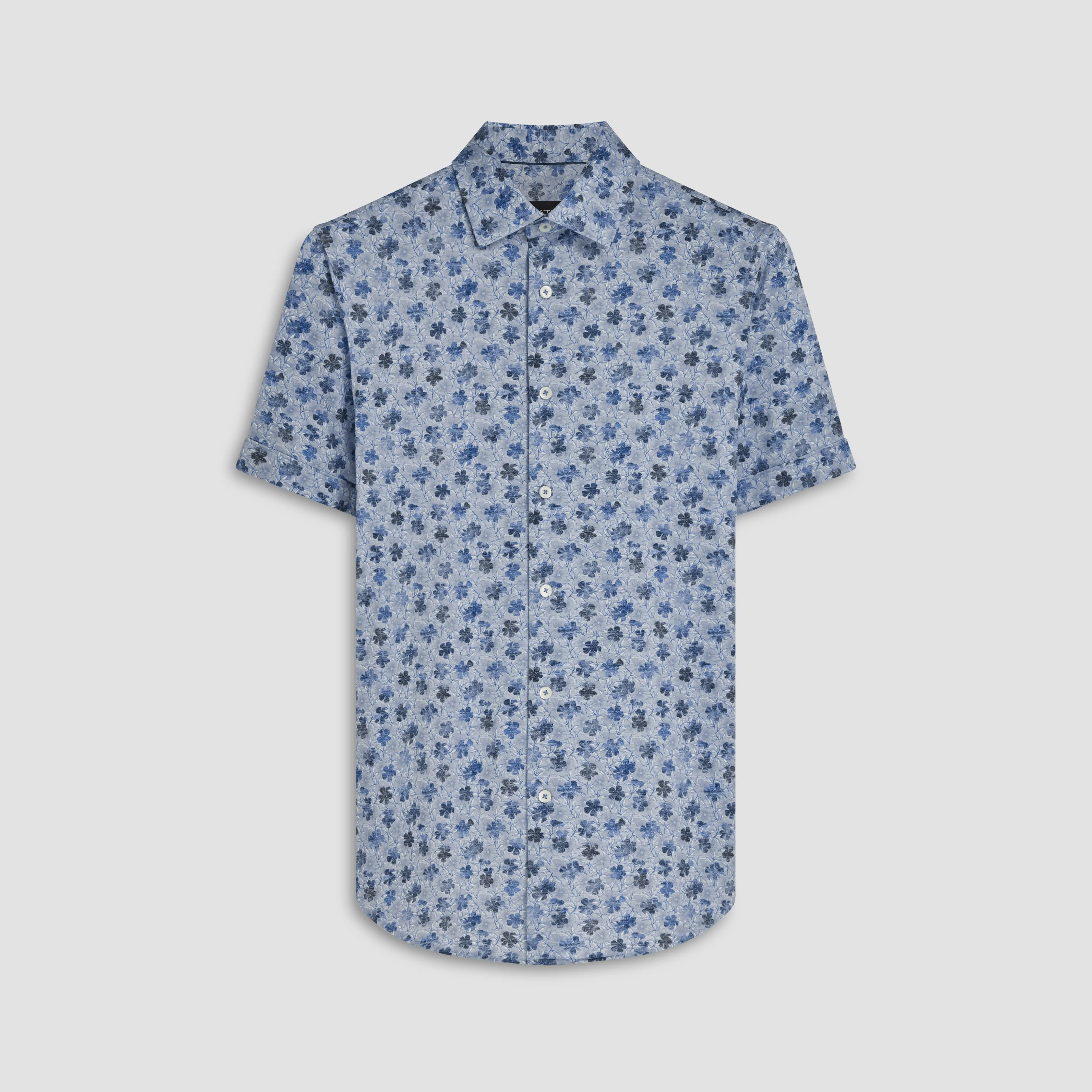 Miles Floral Print OoohCotton Short Sleeve Shirt