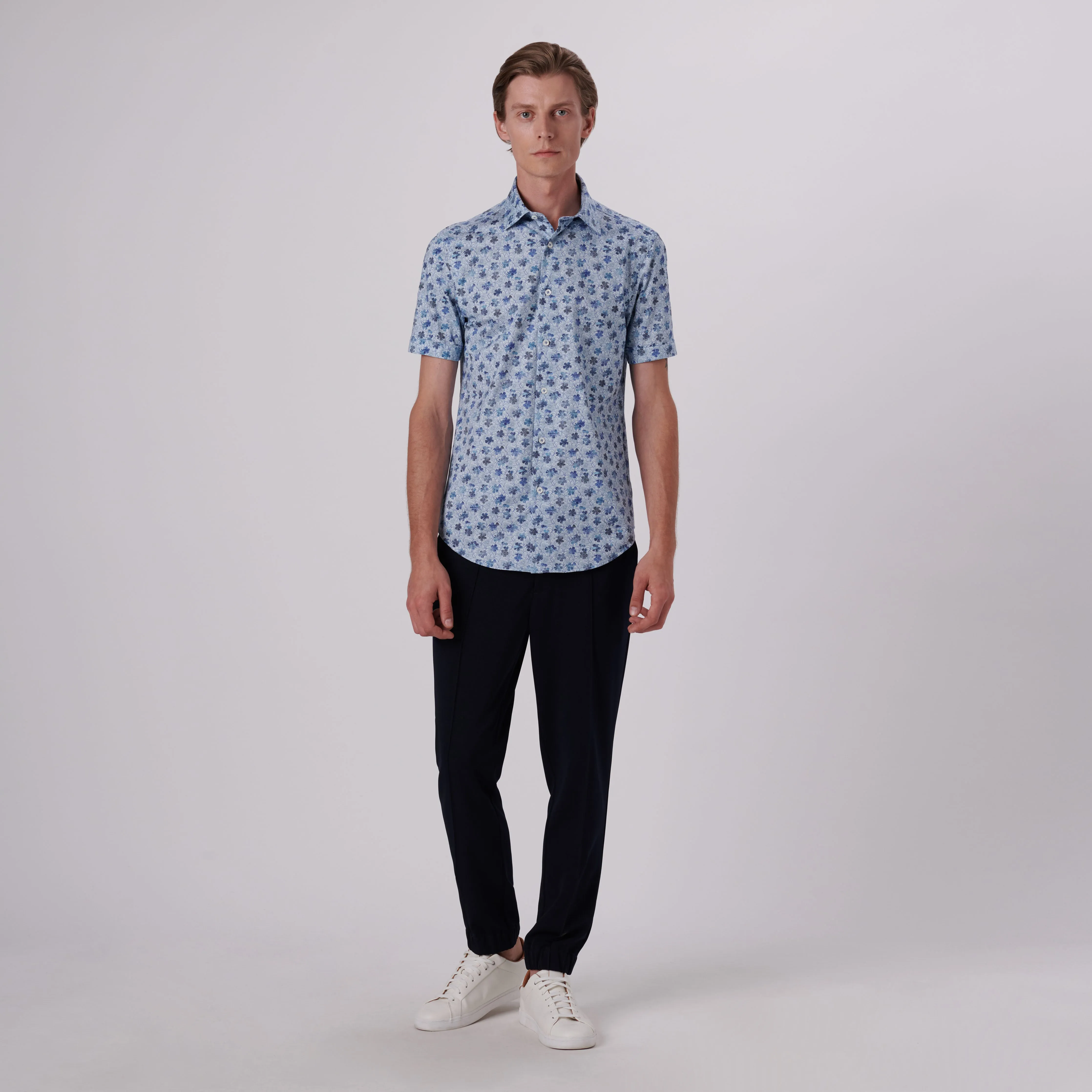 Miles Floral Print OoohCotton Short Sleeve Shirt