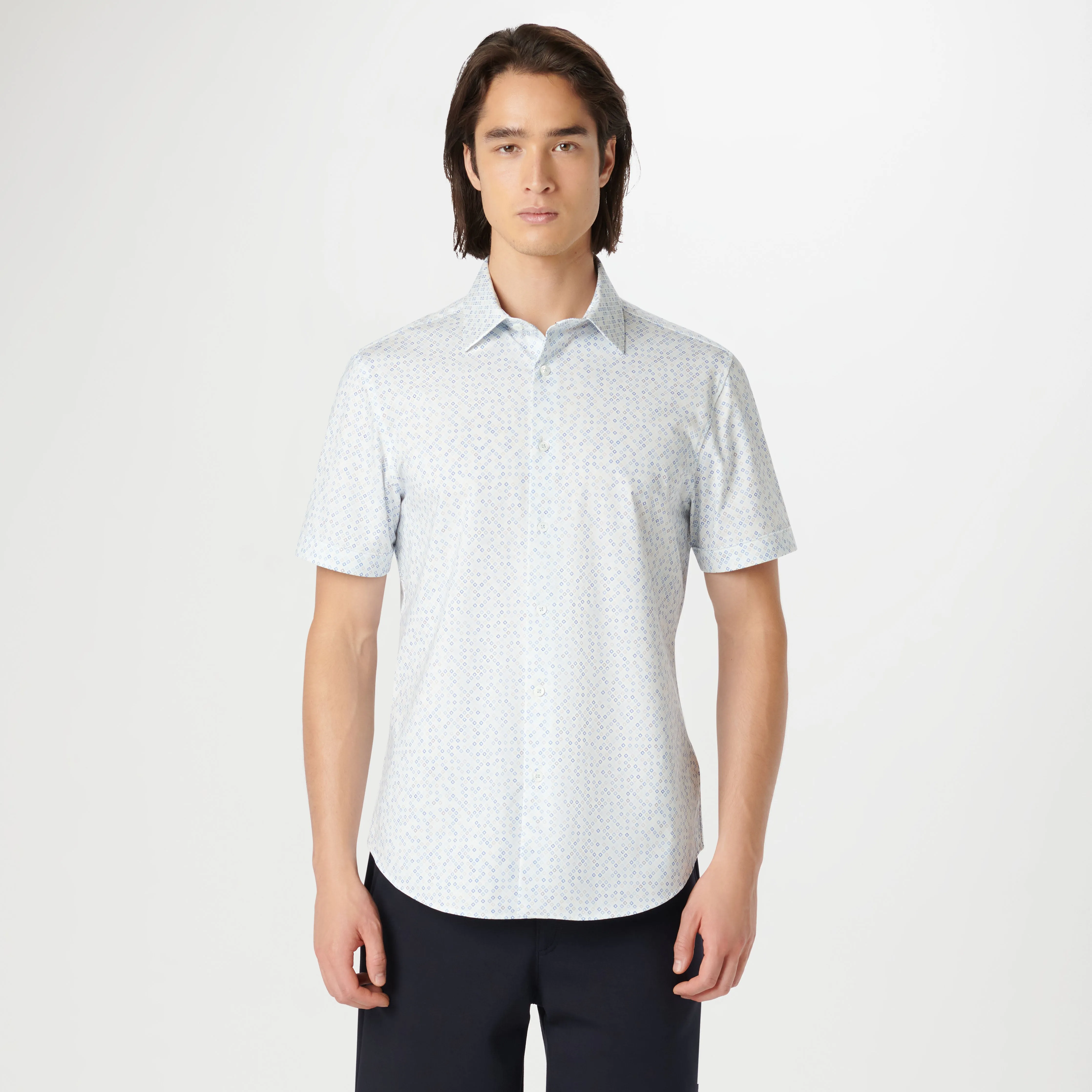 Miles Geometric OoohCotton Short Sleeve Shirt