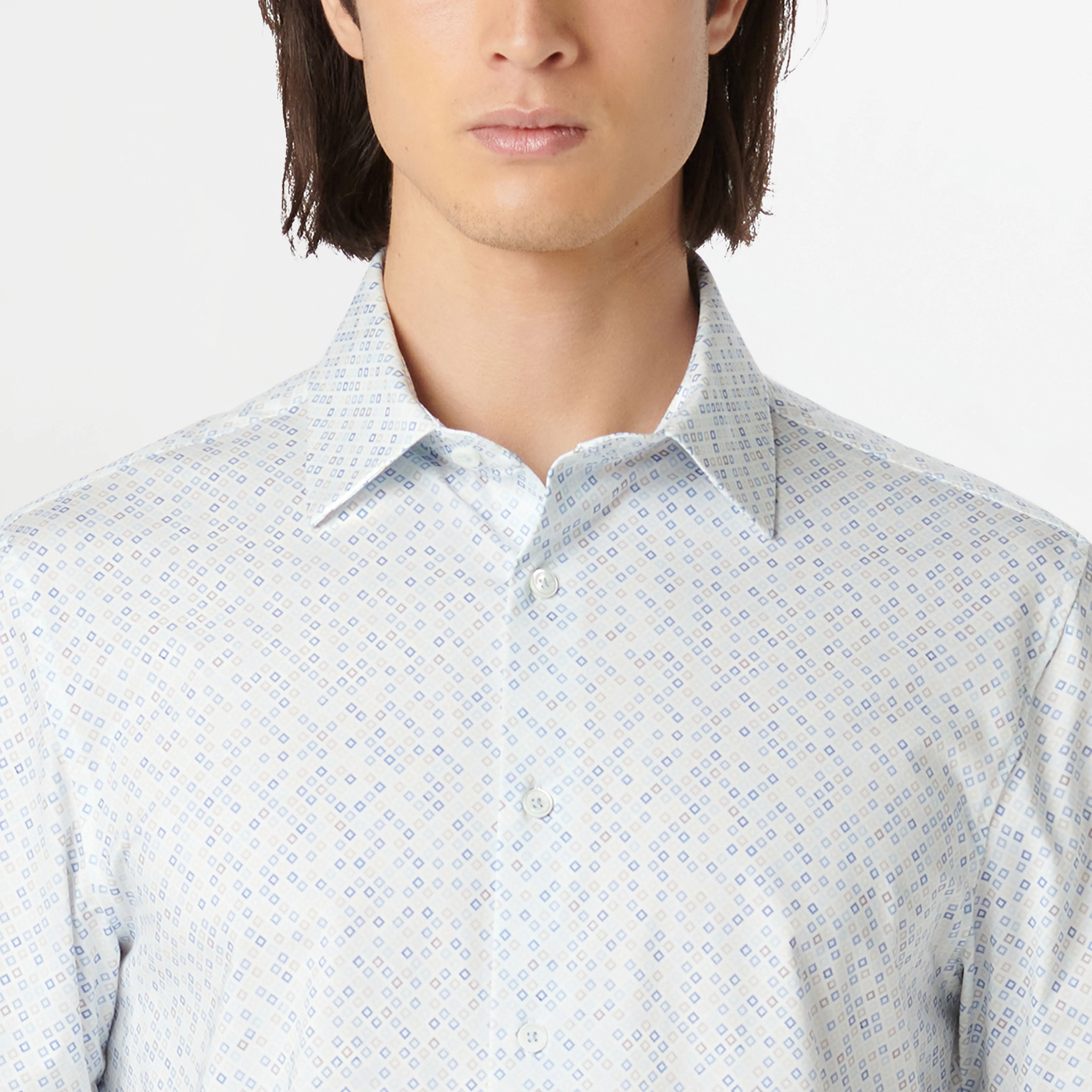 Miles Geometric OoohCotton Short Sleeve Shirt