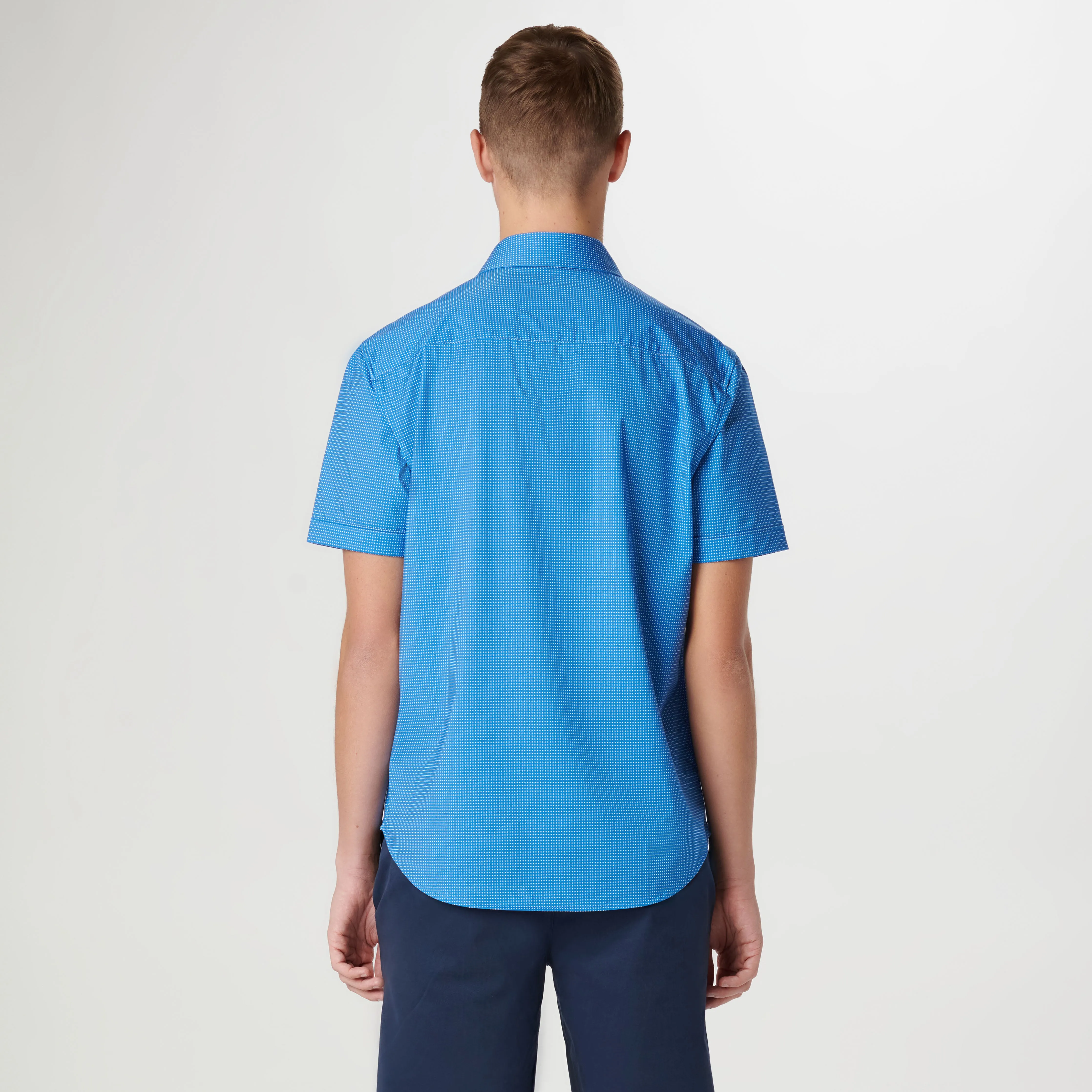 Miles Pin Dot OoohCotton Short Sleeve Shirt