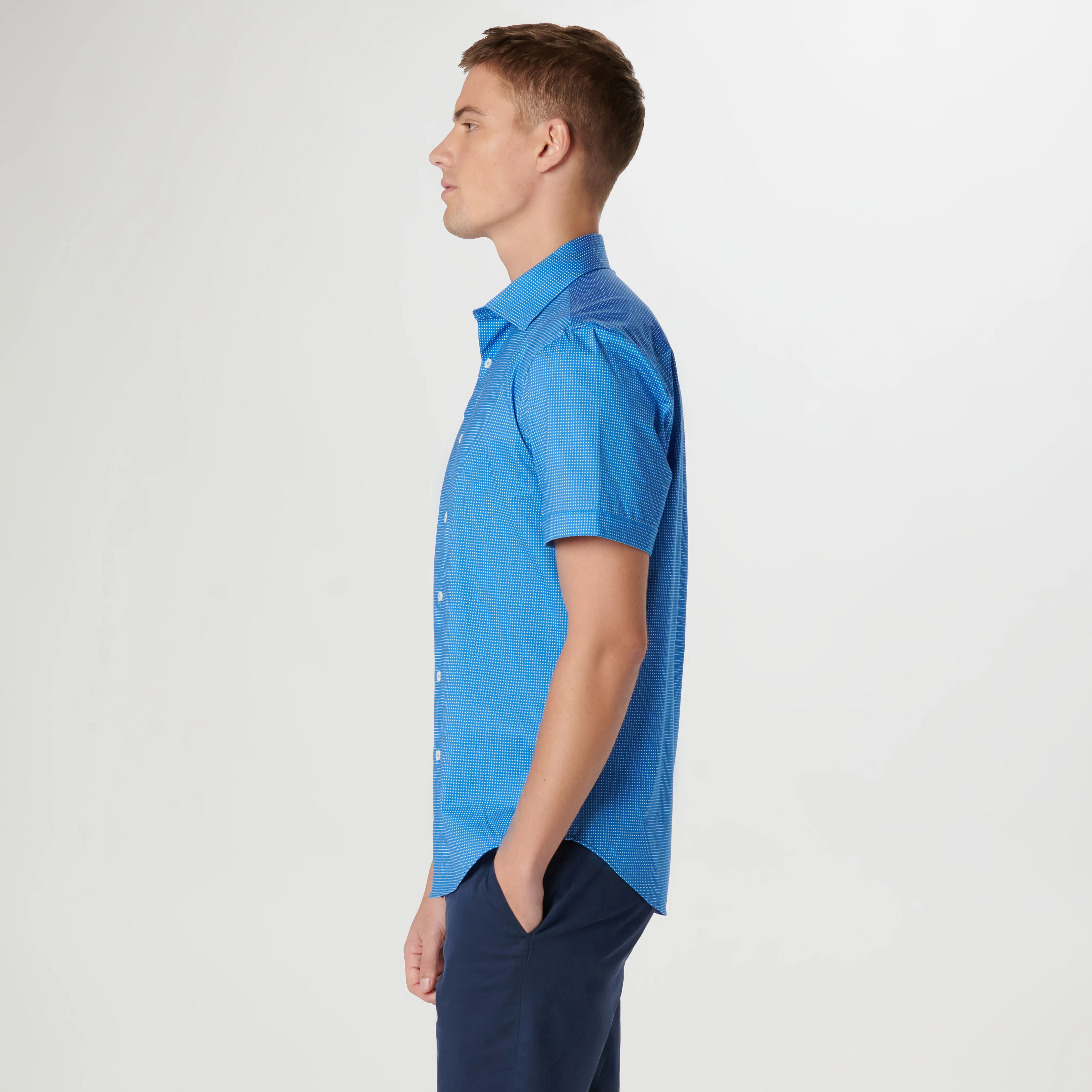Miles Pin Dot OoohCotton Short Sleeve Shirt