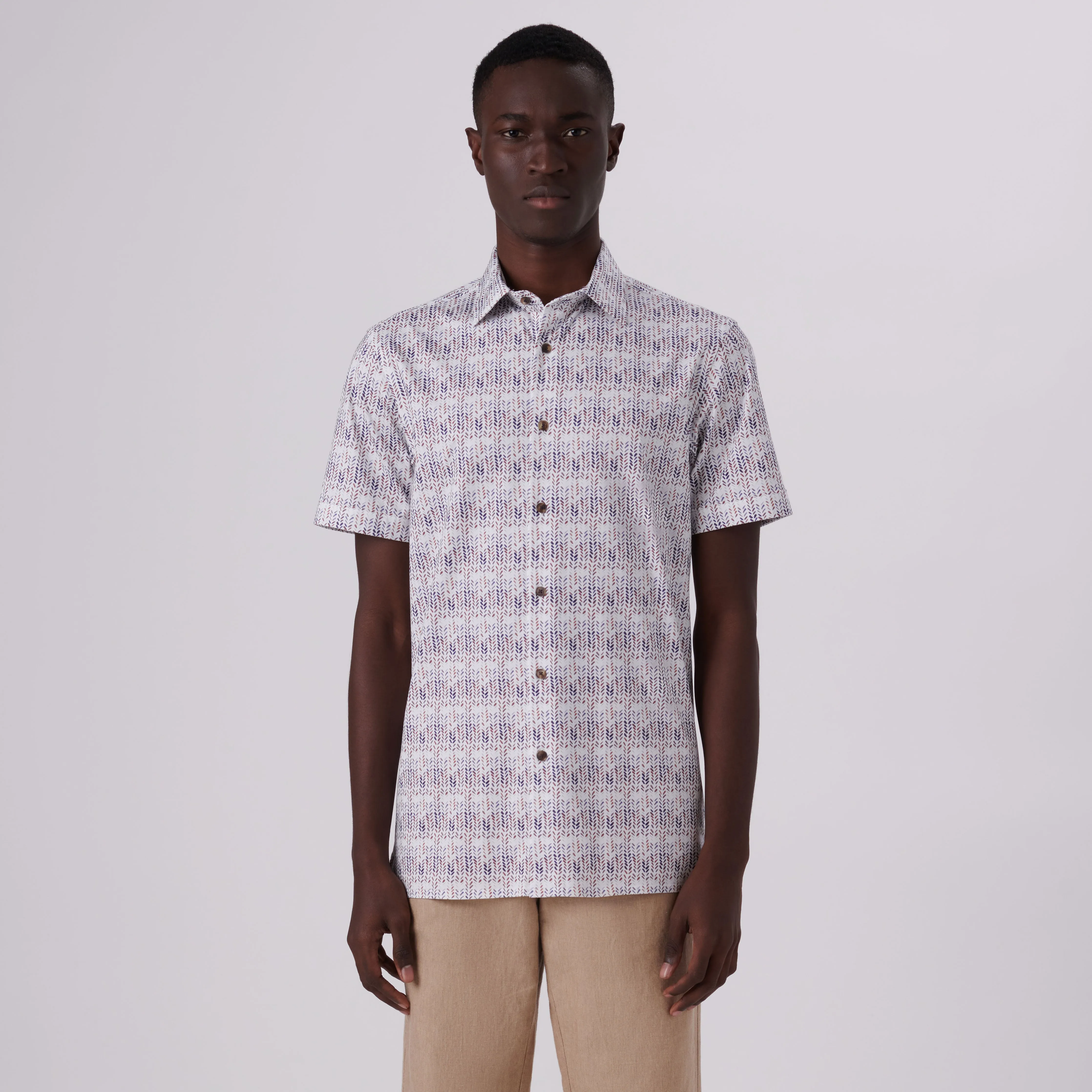 Milo Abstract Print OoohCotton Short Sleeve Shirt