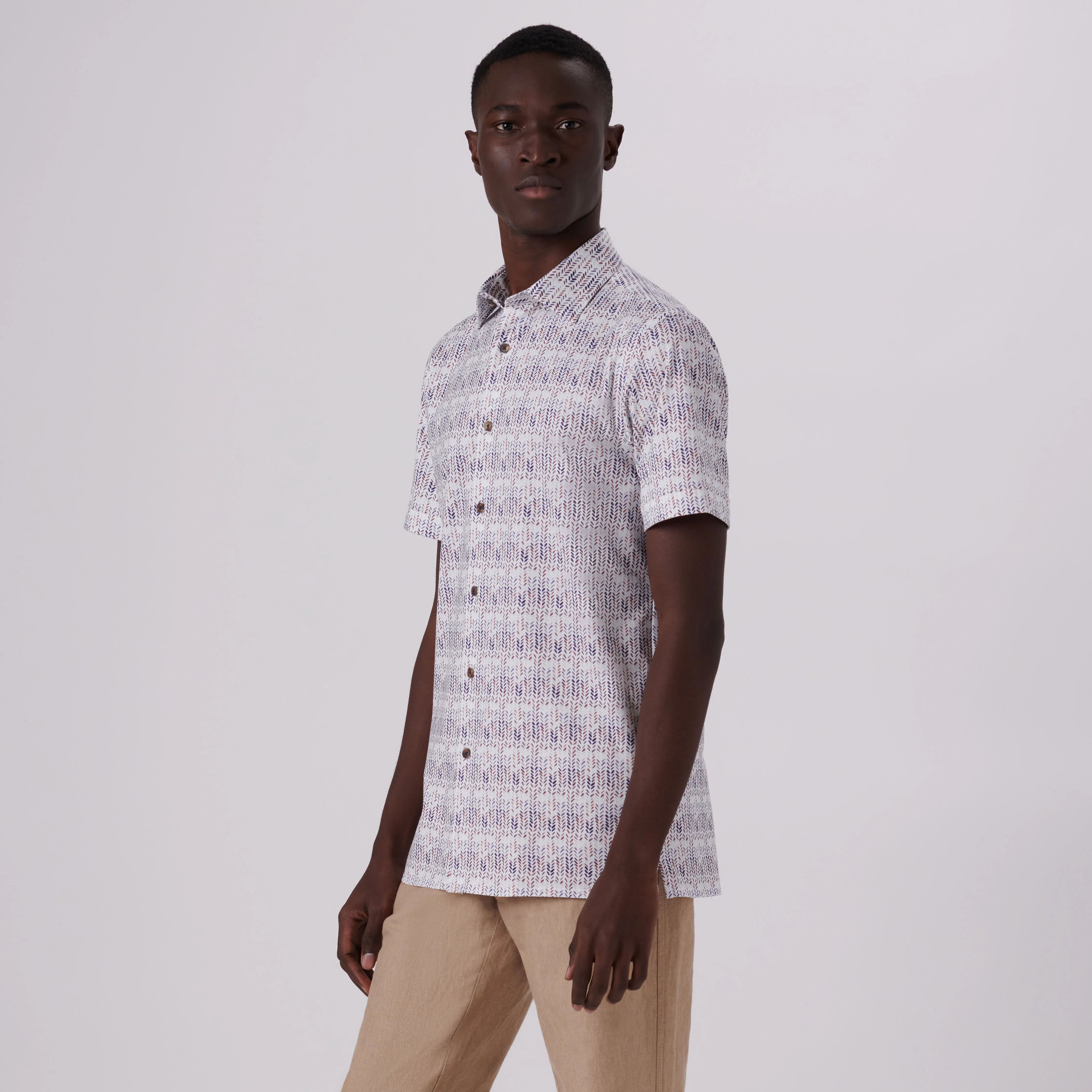 Milo Abstract Print OoohCotton Short Sleeve Shirt