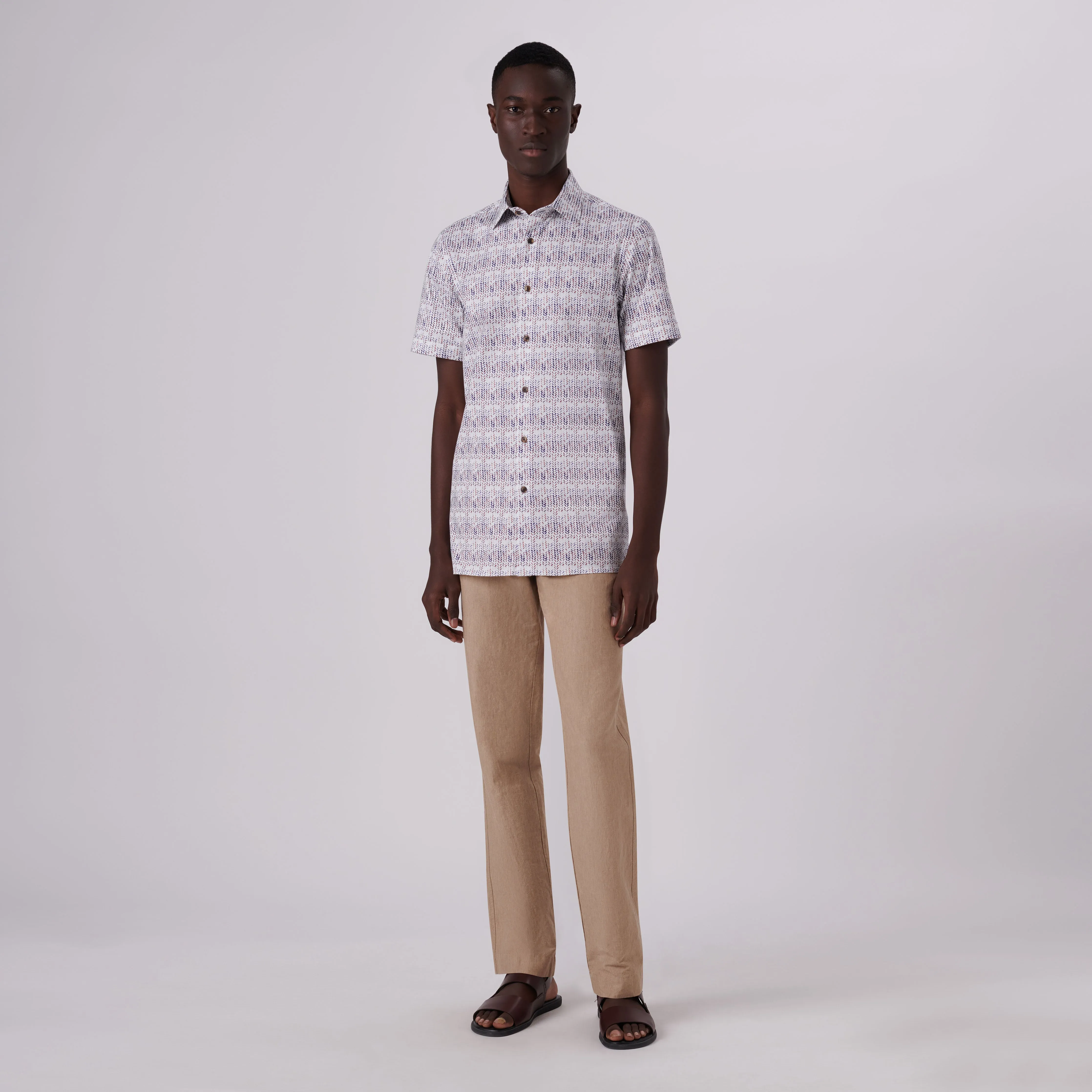 Milo Abstract Print OoohCotton Short Sleeve Shirt