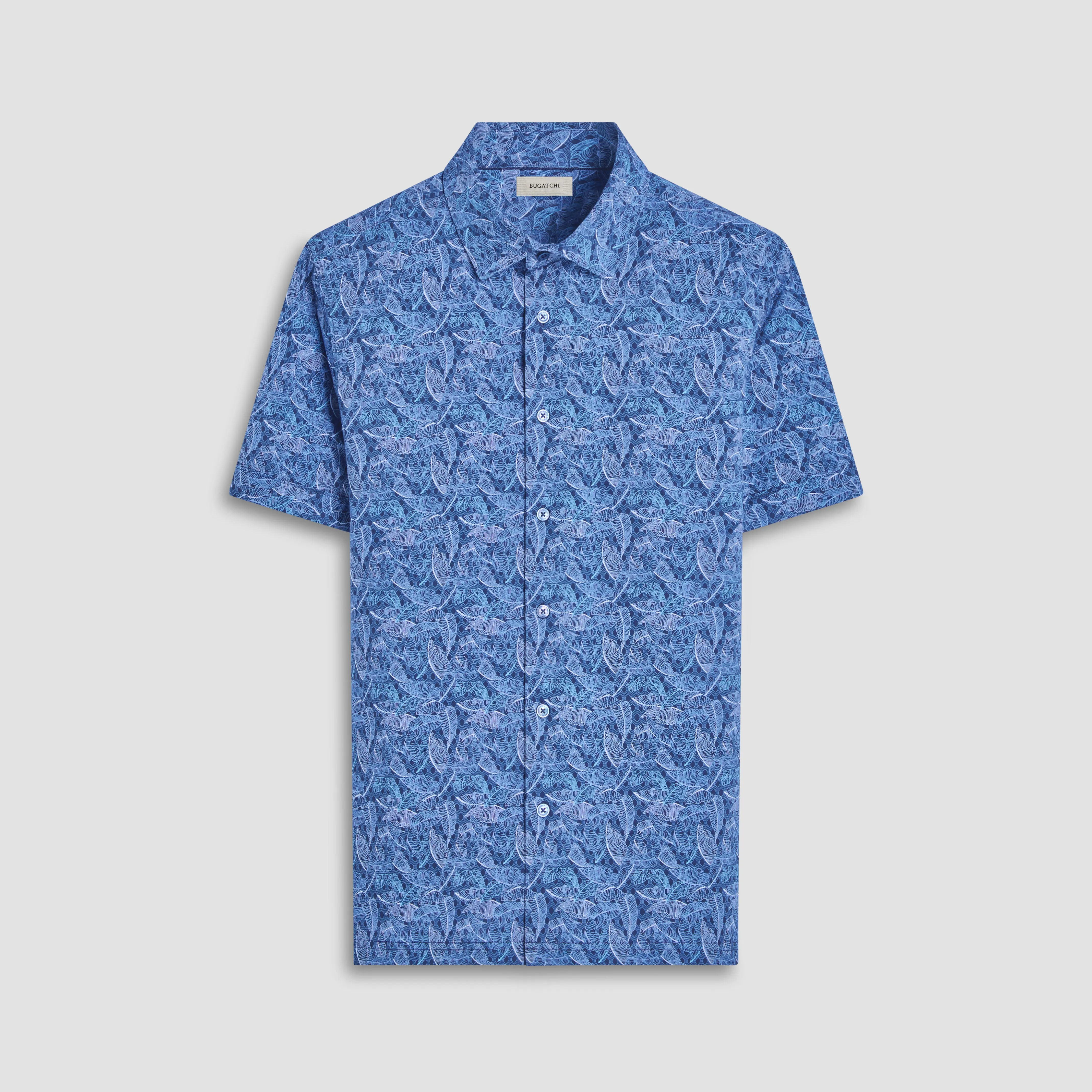 Milo Leaf Print OoohCotton Short-Sleeve Shirt