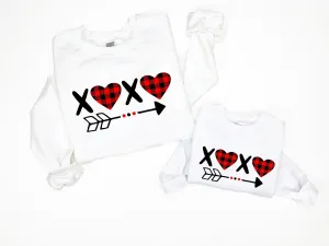 Mom & Daughter Matching XOXO Valentine Day Shirts