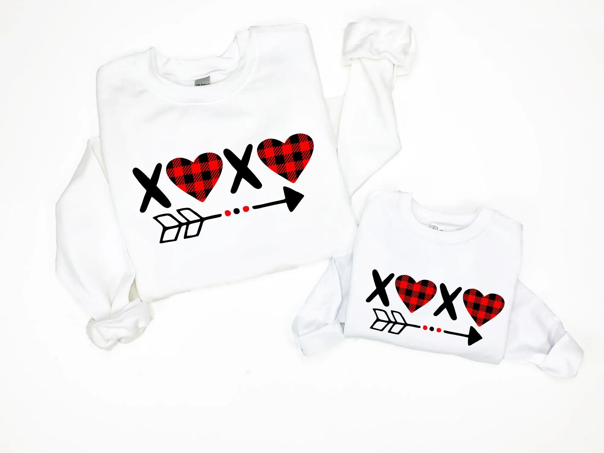 Mom & Daughter Matching XOXO Valentine Day Shirts