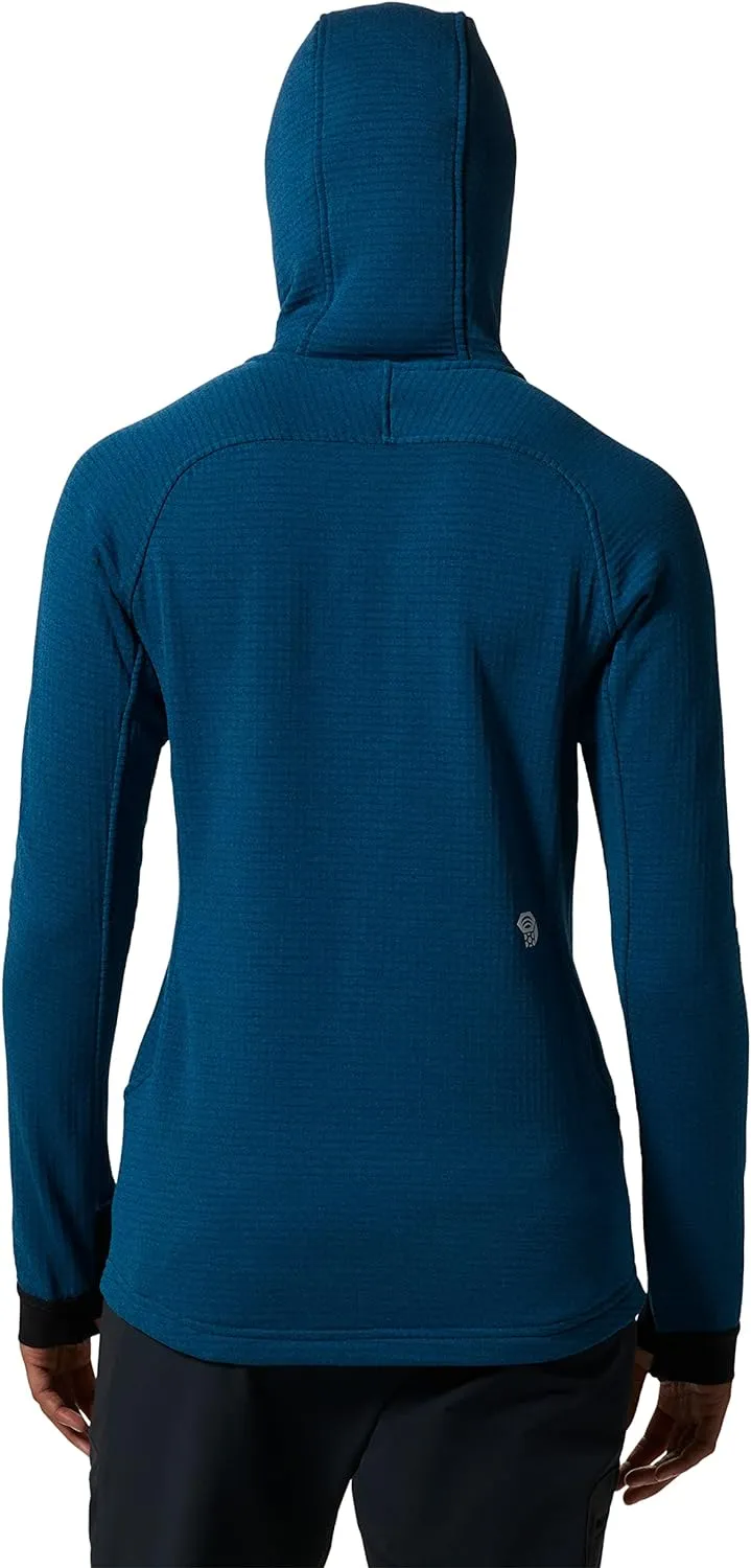 Mountain Hardwear Women's Polartec Power Grid Full Zip Hoody - Vinson Blue