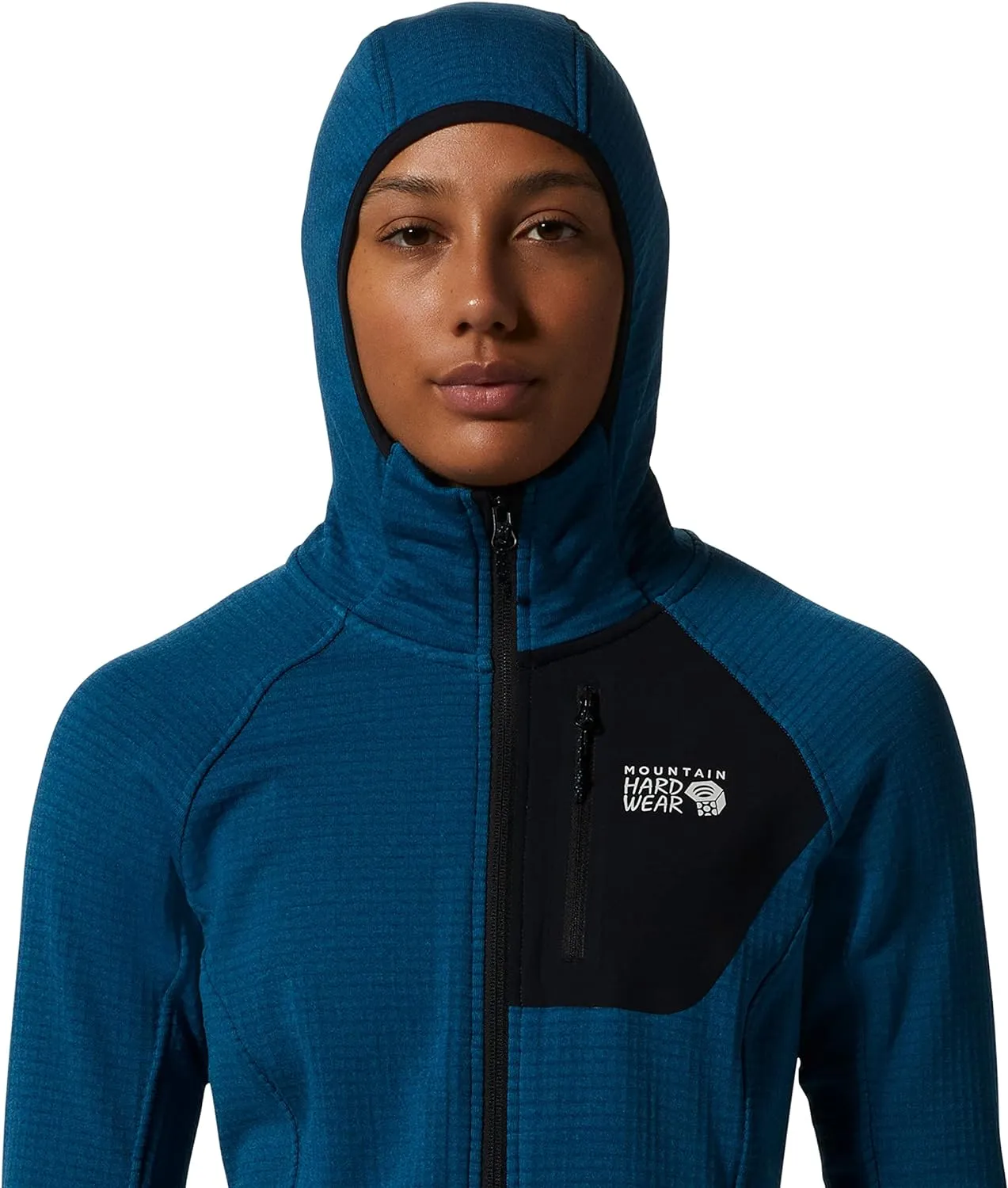 Mountain Hardwear Women's Polartec Power Grid Full Zip Hoody - Vinson Blue