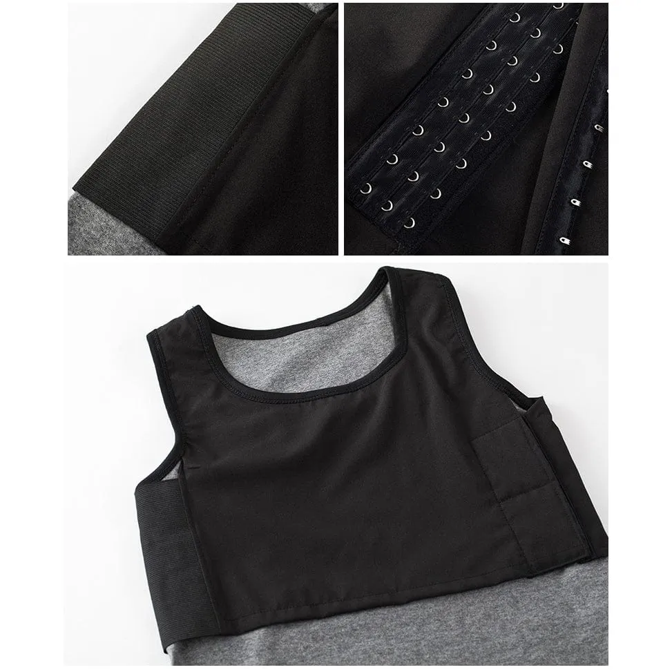 MRIMIN FTM Transgender Tomboy Breathable Cotton Elastic Band Colors Chest Binder Tank Top-MRB2