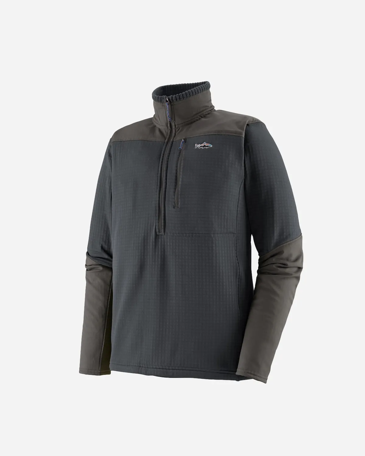 M's L/S R1 Fitz Roy 1/4 Zip - Smolder Blue