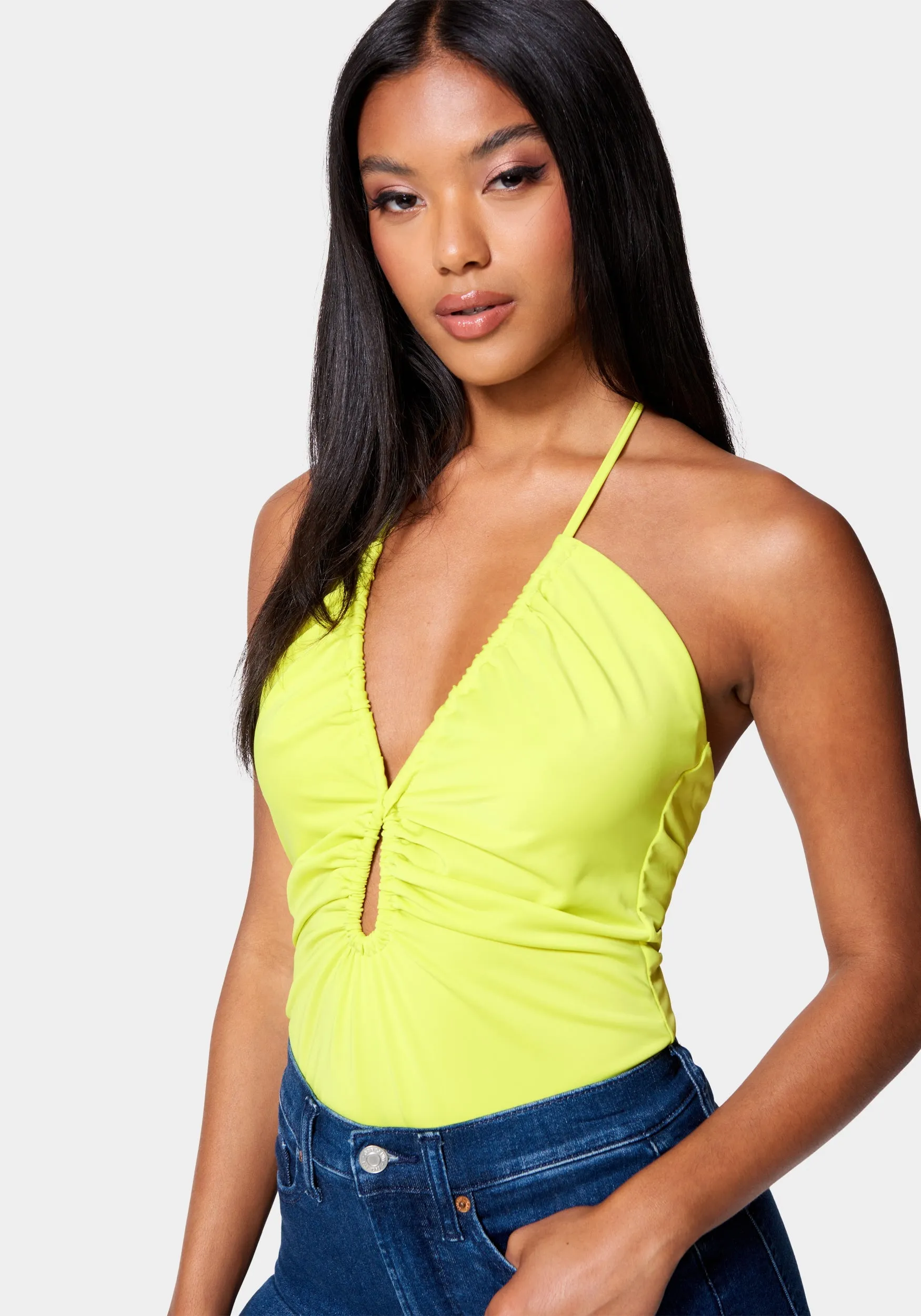 Multi Keyhole Halter Top