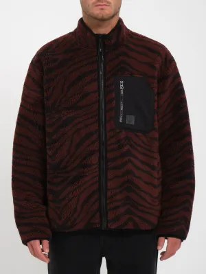 Muzzer Fuzzar Zip Sherpa Sweatshirt - BITTER CHOCOLATE