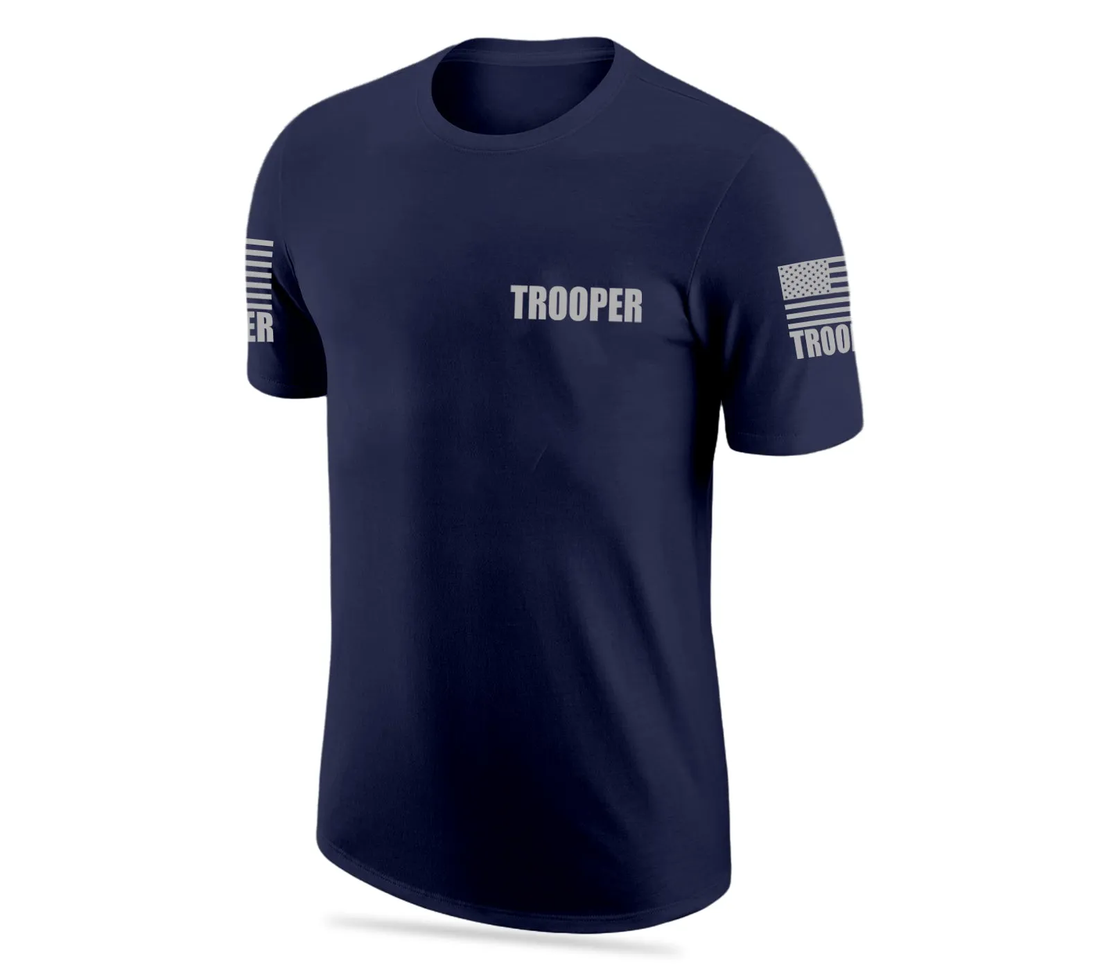 Navy Blue Trooper Men's Shirt - Short Sleeve (Gray)