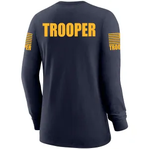 Navy Blue Trooper Women's Shirt - Long Sleeve (Golden Yellow)