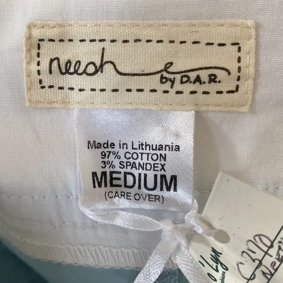 Neesh by DAR cotton spandex midi a line skirt gorpcore  quiet luxury minimalist