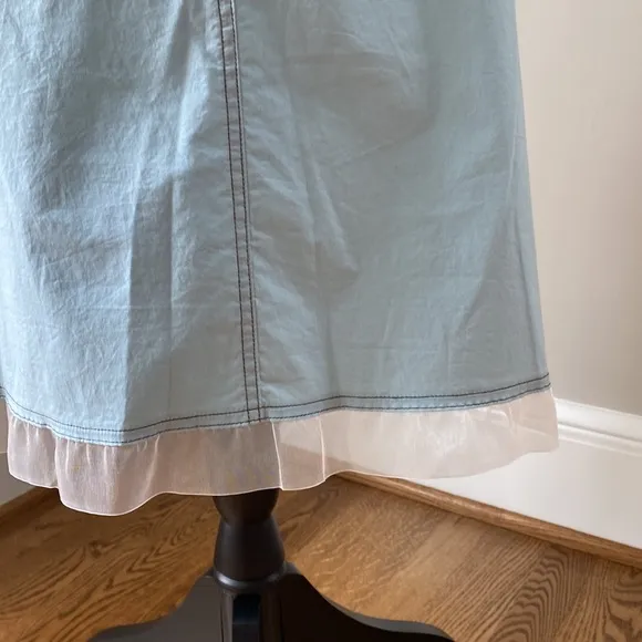 Neesh by DAR cotton spandex midi a line skirt gorpcore  quiet luxury minimalist