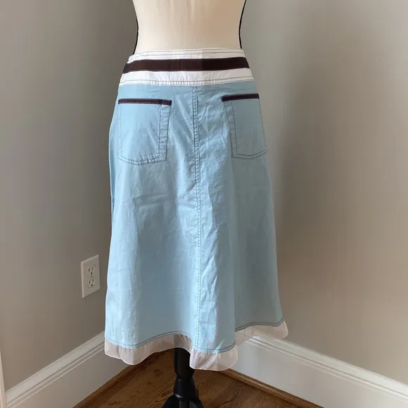 Neesh by DAR cotton spandex midi a line skirt gorpcore  quiet luxury minimalist