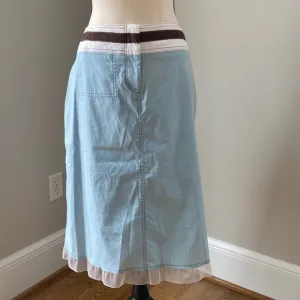Neesh by DAR cotton spandex midi a line skirt gorpcore  quiet luxury minimalist
