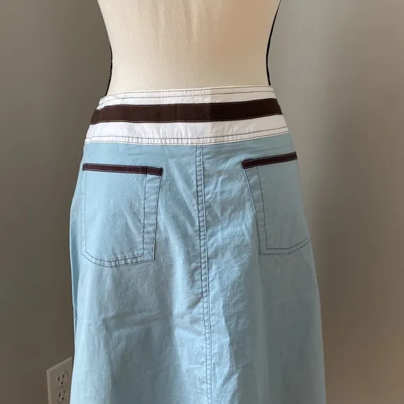 Neesh by DAR cotton spandex midi a line skirt gorpcore  quiet luxury minimalist