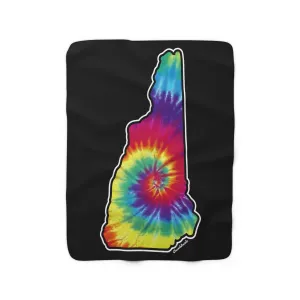 New Hampshire Tie Dye Sherpa Fleece Blanket