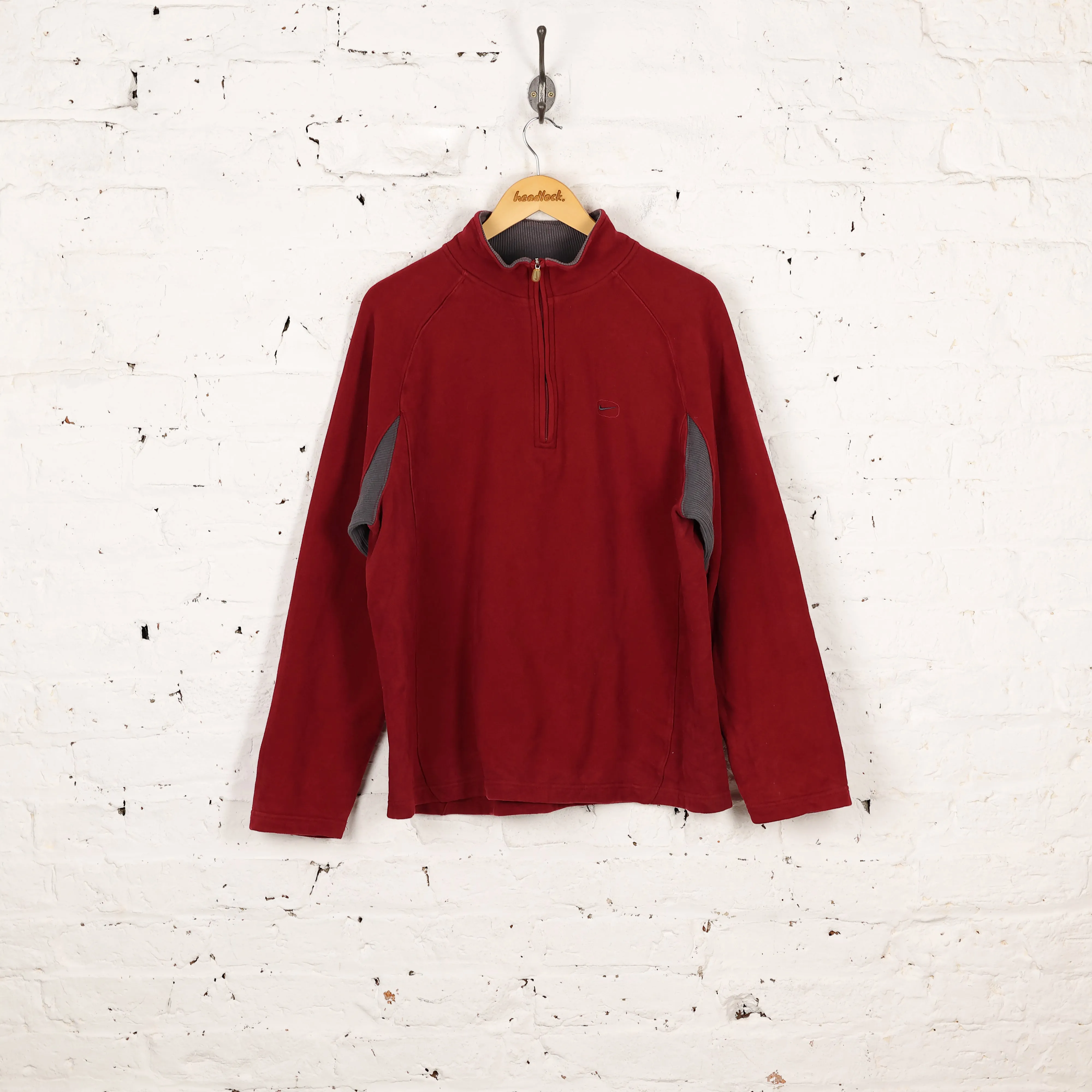 Nike 90s 1/4 Zip Sweatshirt - Red - M