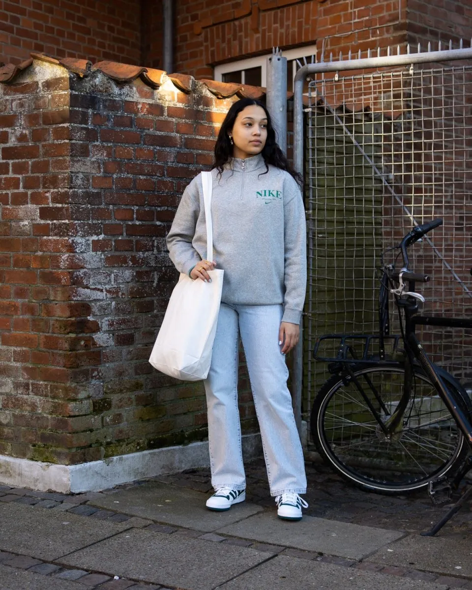 Nike Sportswear Women's Quarter Zip - Dark Grey Heather/Malachite