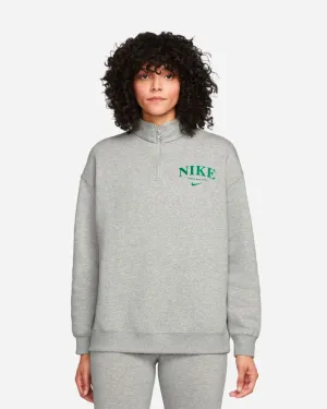 Nike Sportswear Women's Quarter Zip - Dark Grey Heather/Malachite