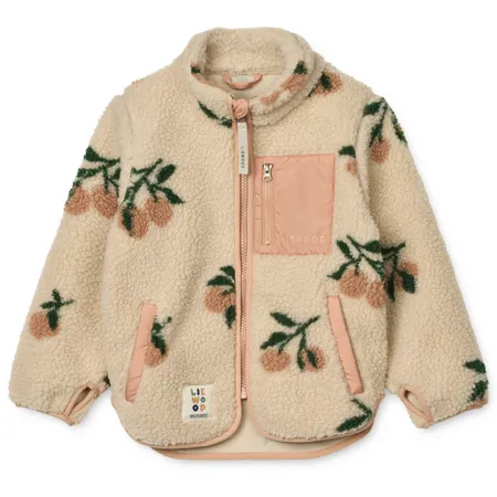 Nolan Peach Cherries Pile Jacket