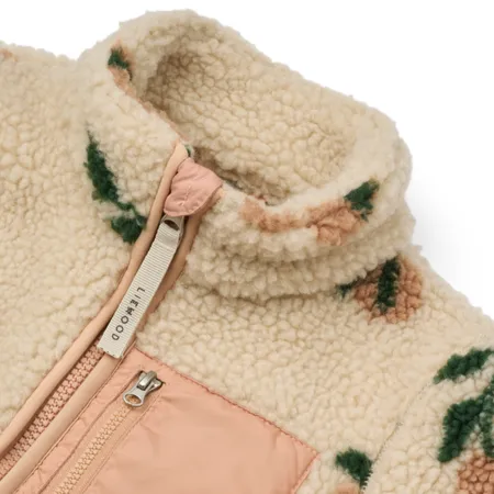 Nolan Peach Cherries Pile Jacket