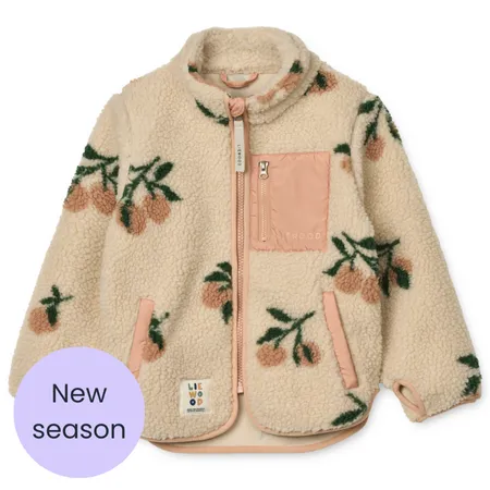 Nolan Peach Cherries Pile Jacket