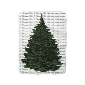 Oh' Christmas Tree Repeat Sherpa Fleece Blanket