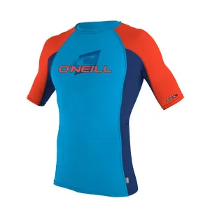 O'NEILL YTH SKINS S/S CREW UV 50  Blue/Red