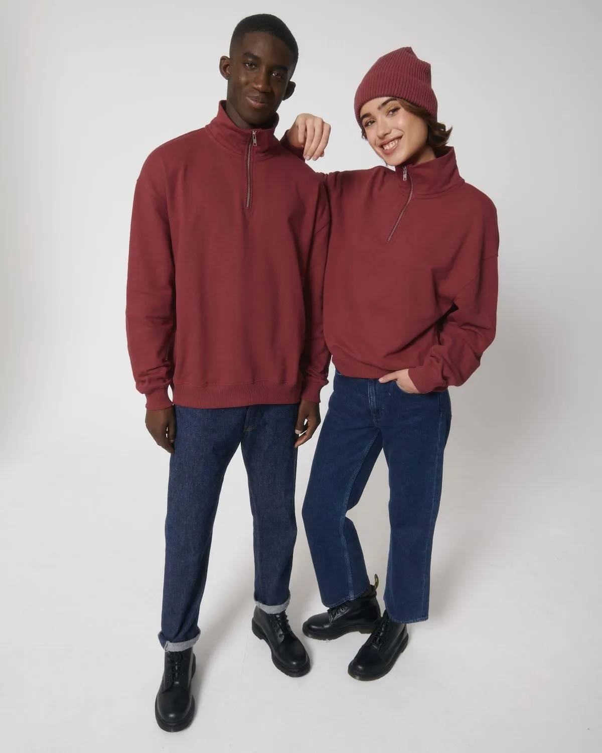 Organic Heavyweight Quarter Zip Sweatshirt: Unisex