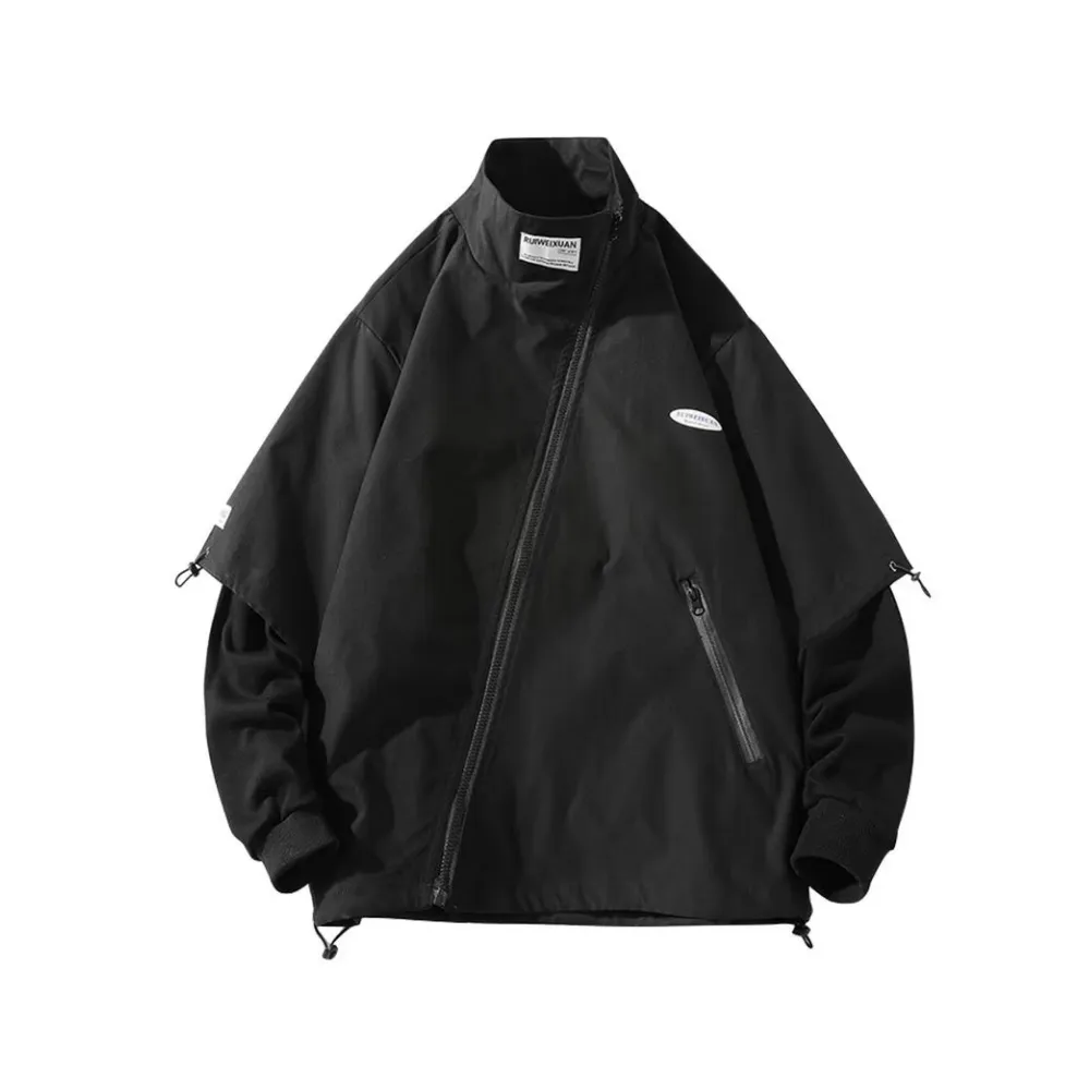 Outdoor Fake Two-Piece Panel Jacket