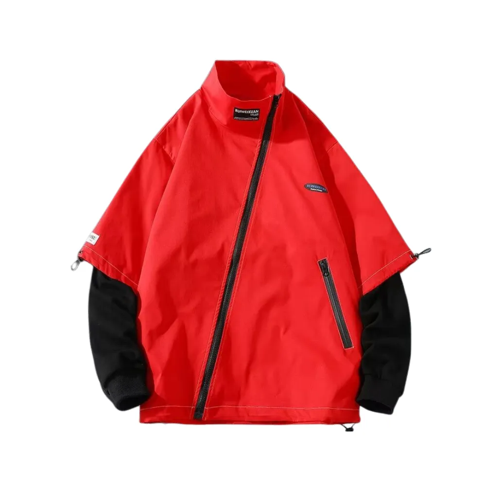 Outdoor Fake Two-Piece Panel Jacket