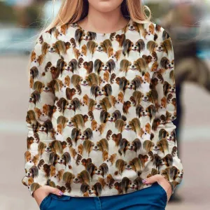 Papillon - Full Face - Premium Sweatshirt