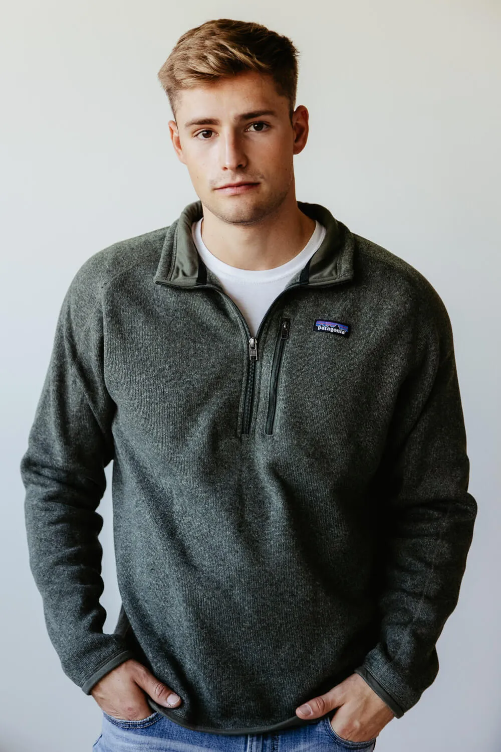 Patagonia Men’s Better Sweater Quarter Zip in Green | 25523-INDG