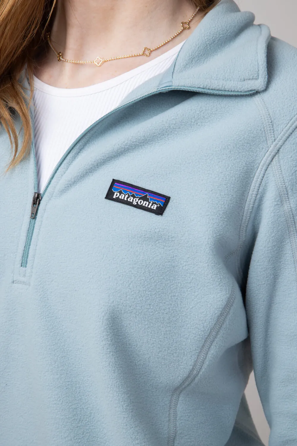 Patagonia Women’s Micro D Quarter Zip Pullover in Thermal Blue | 26278-TMBL
