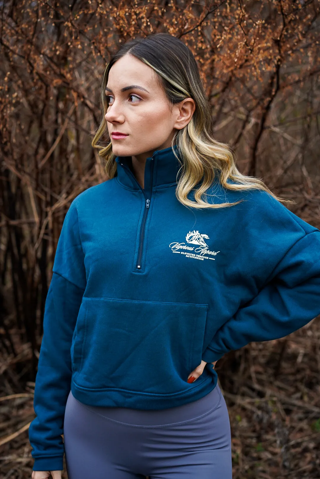 PEAK HALF-ZIP PULLOVER SWEATER